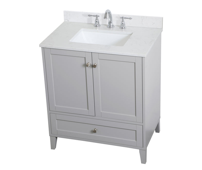 Elegant Lighting VF18030GR-BS Bathroom Vanity Set, Grey