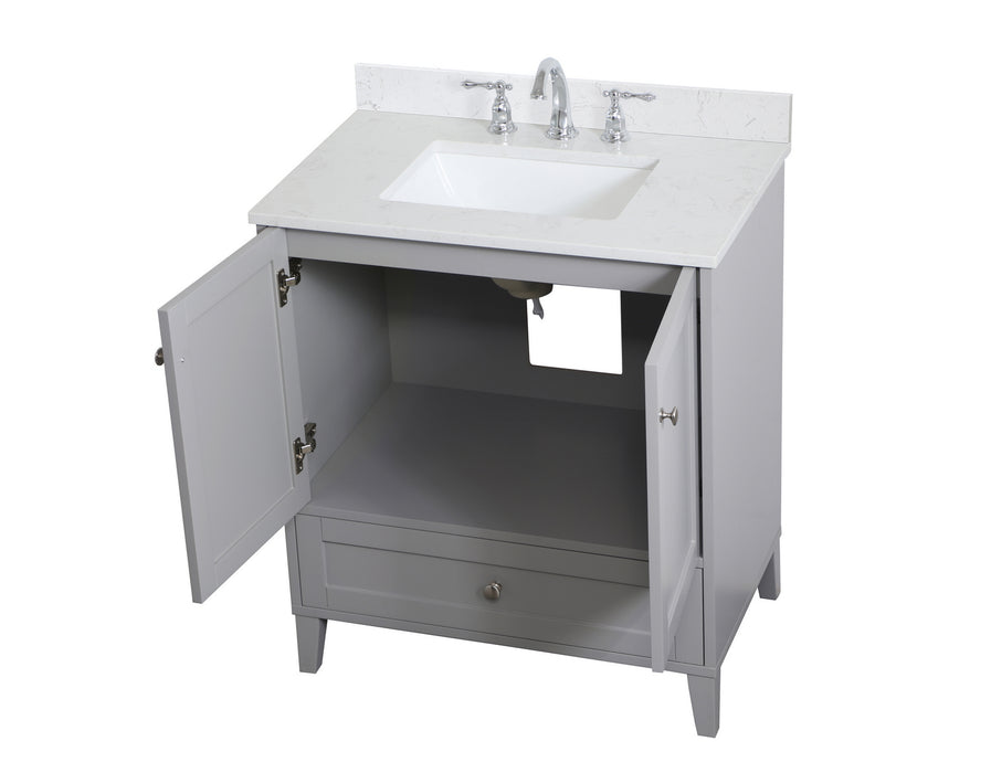 Elegant Lighting VF18030GR-BS Bathroom Vanity Set, Grey