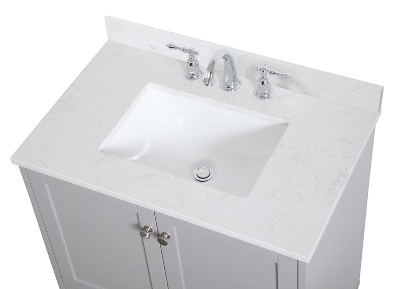 Elegant Lighting VF18030GR-BS Bathroom Vanity Set, Grey
