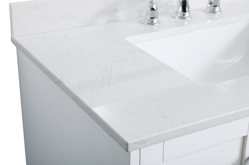 Elegant Lighting VF18036WH-BS Bathroom Vanity Set, White