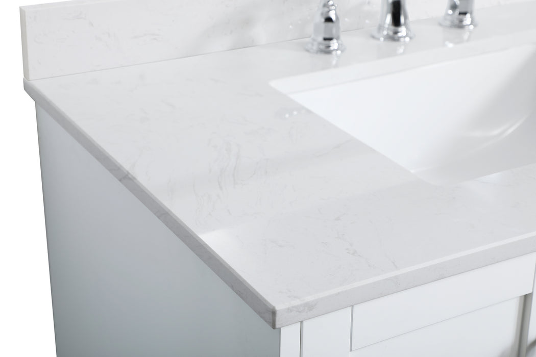 Elegant Lighting VF18036WH-BS Bathroom Vanity Set, White