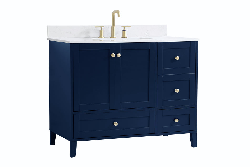Elegant Lighting VF18042BL-BS Bathroom Vanity Set, Blue