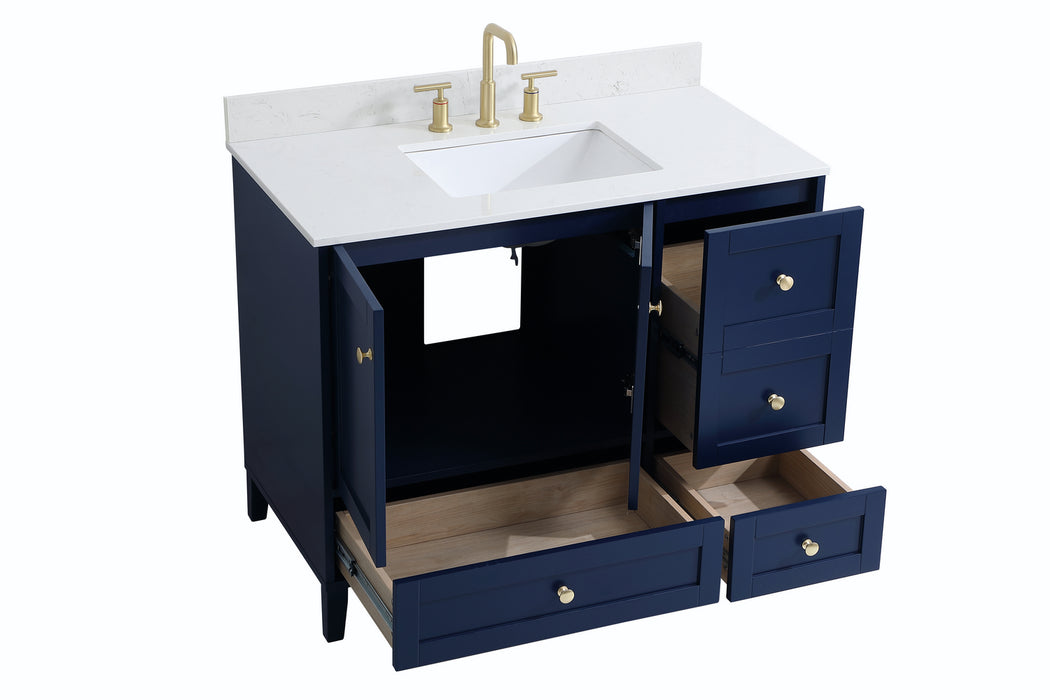 Elegant Lighting VF18042BL-BS Bathroom Vanity Set, Blue