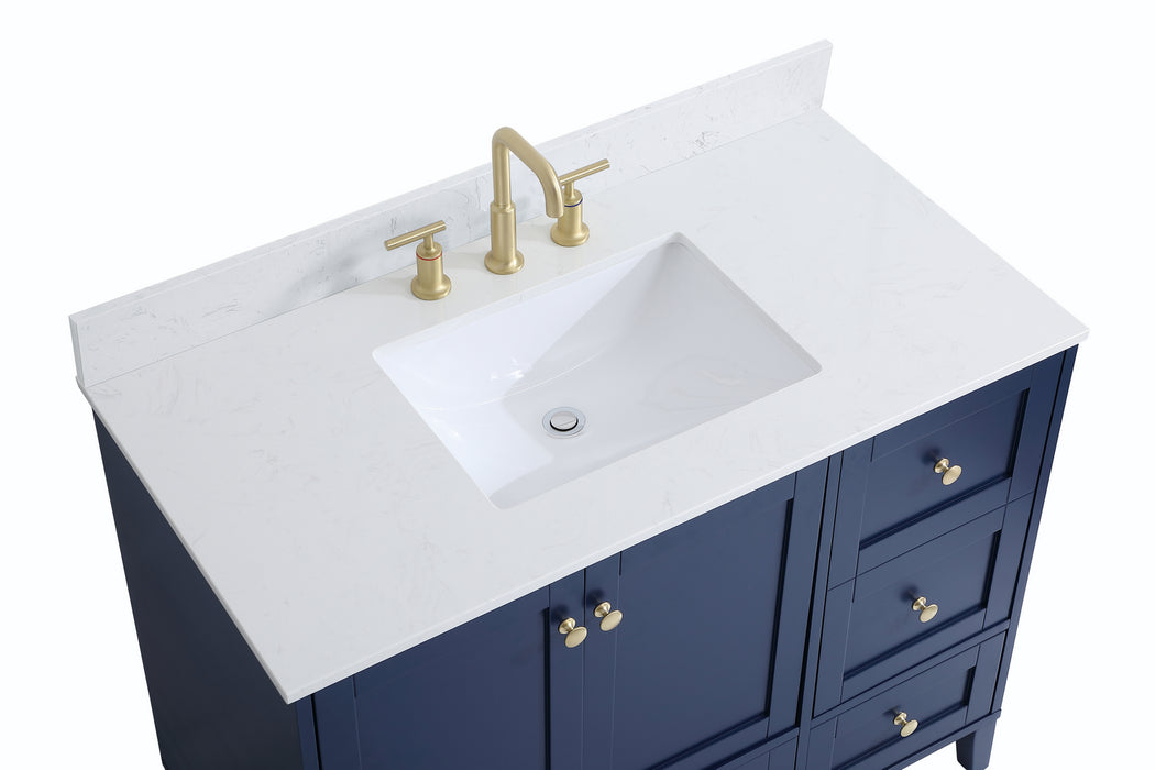 Elegant Lighting VF18042BL-BS Bathroom Vanity Set, Blue