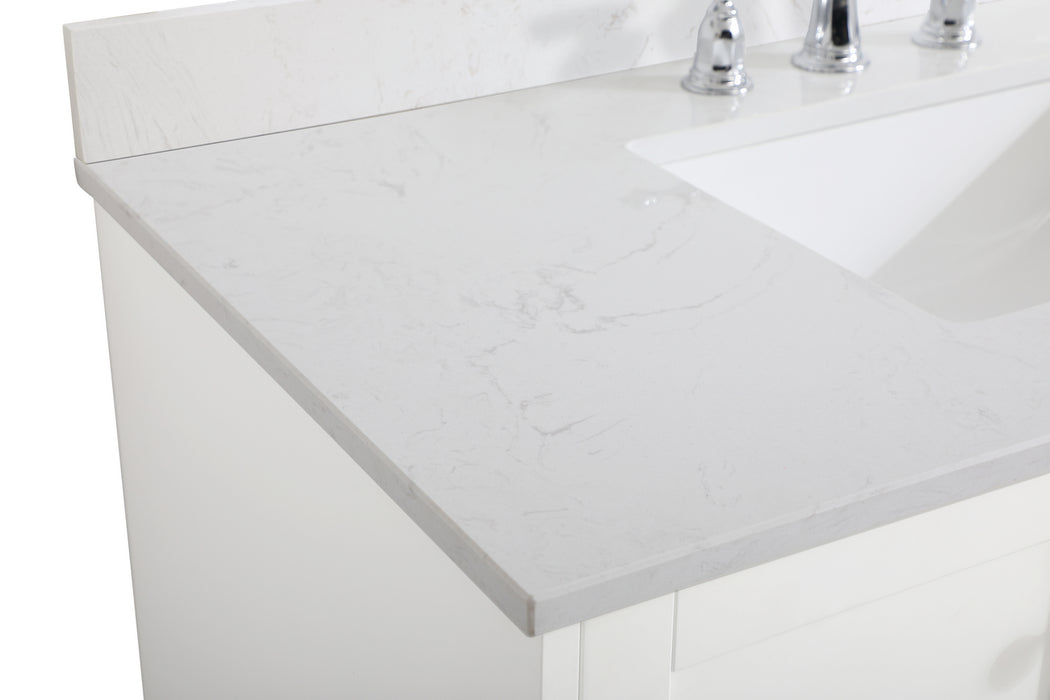 Elegant Lighting VF18042WH-BS Bathroom Vanity Set, White