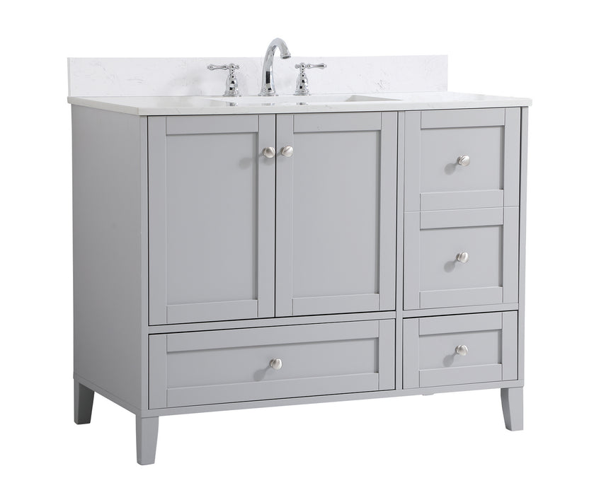 Elegant Lighting VF18042GR-BS Bathroom Vanity Set, Grey