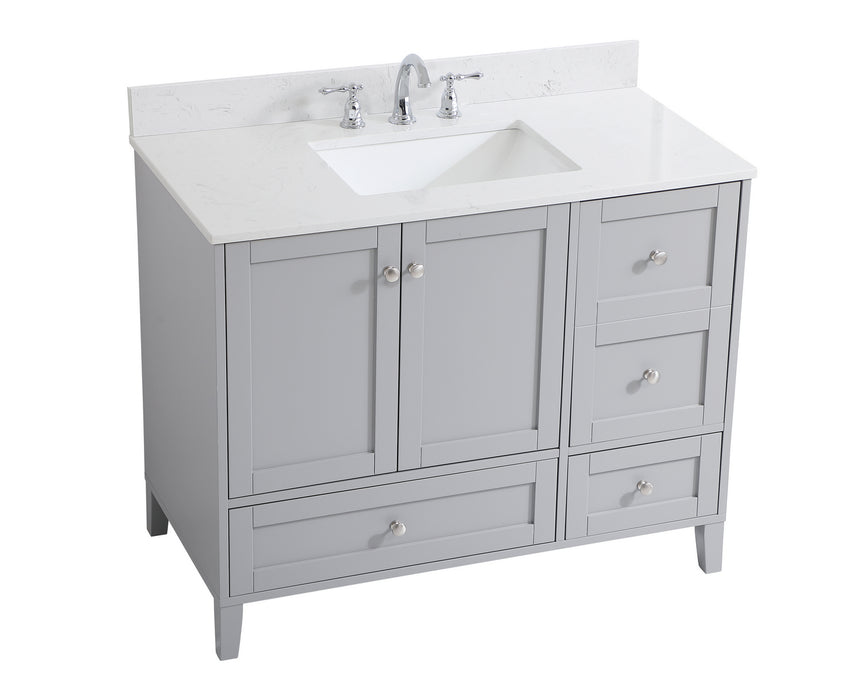 Elegant Lighting VF18042GR-BS Bathroom Vanity Set, Grey