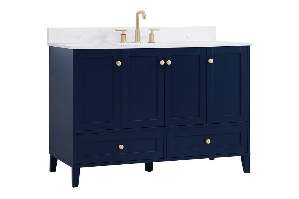 Elegant Lighting VF18048BL-BS Bathroom Vanity Set, Blue