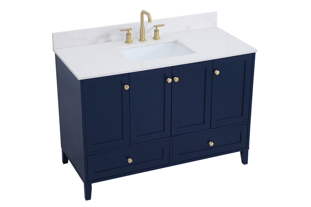 Elegant Lighting VF18048BL-BS Bathroom Vanity Set, Blue
