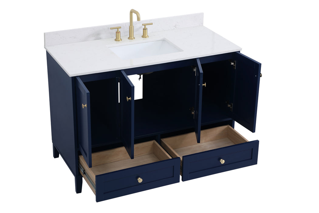 Elegant Lighting VF18048BL-BS Bathroom Vanity Set, Blue