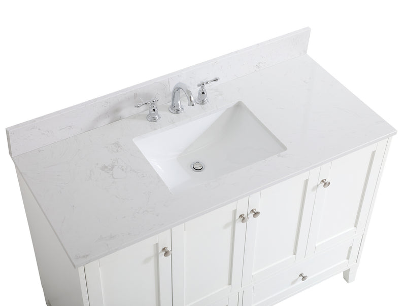 Elegant Lighting VF18048WH-BS Bathroom Vanity Set, White