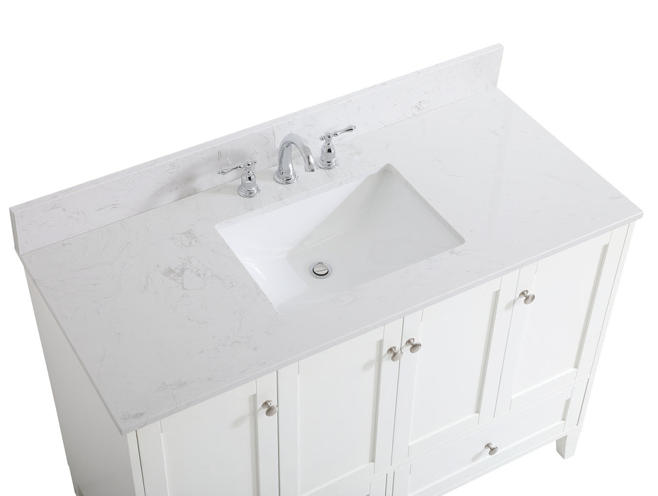 Elegant Lighting VF18048WH-BS Bathroom Vanity Set, White