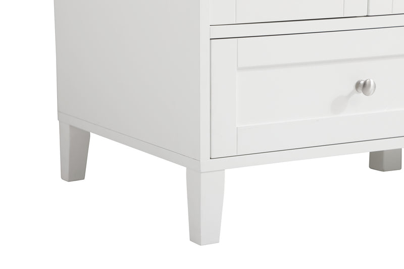 Elegant Lighting VF18048WH-BS Bathroom Vanity Set, White