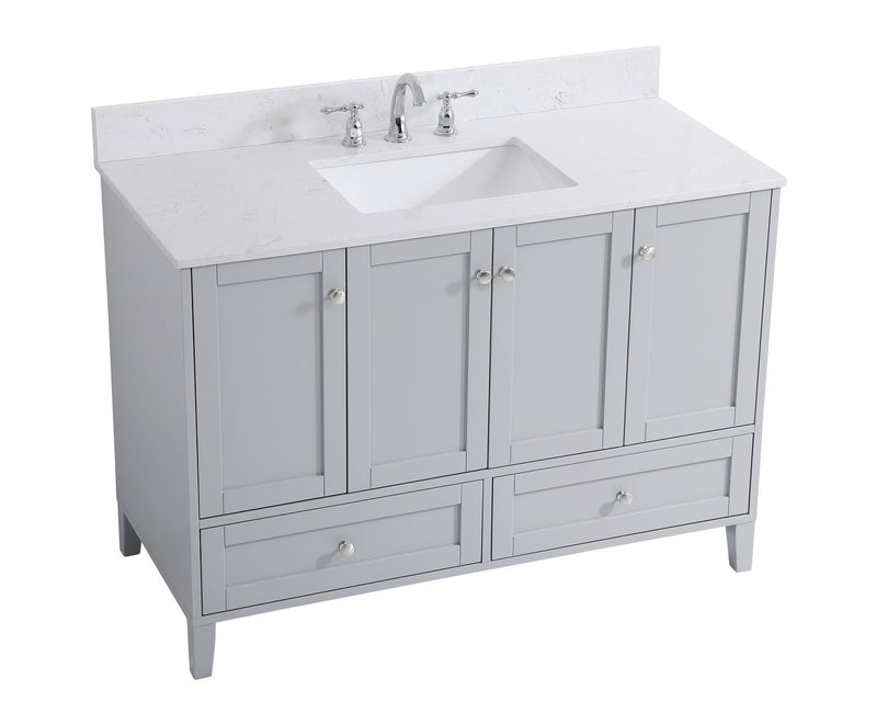 Elegant Lighting VF18048GR-BS Bathroom Vanity Set, Grey
