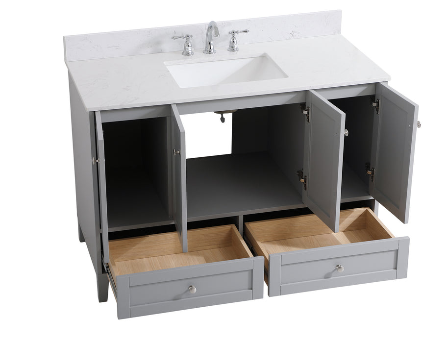 Elegant Lighting VF18048GR-BS Bathroom Vanity Set, Grey