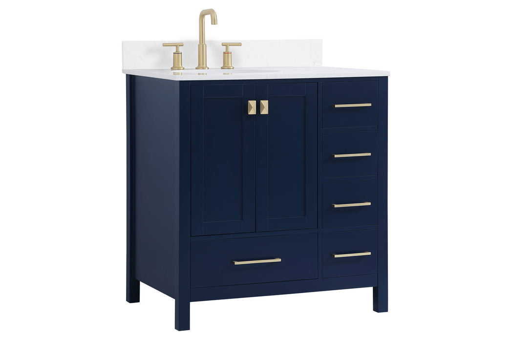 Elegant Lighting VF18832BL-BS Bathroom Vanity Set, Blue
