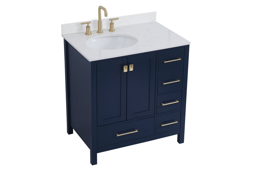 Elegant Lighting VF18832BL-BS Bathroom Vanity Set, Blue