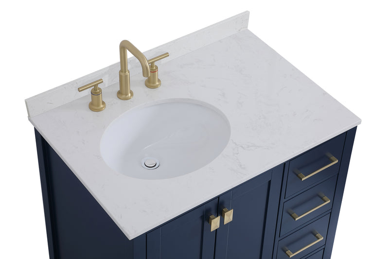 Elegant Lighting VF18832BL-BS Bathroom Vanity Set, Blue
