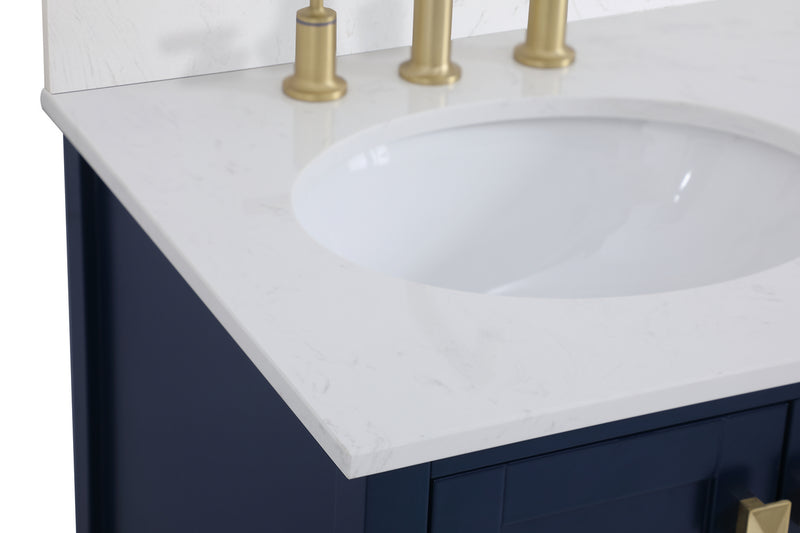 Elegant Lighting VF18832BL-BS Bathroom Vanity Set, Blue