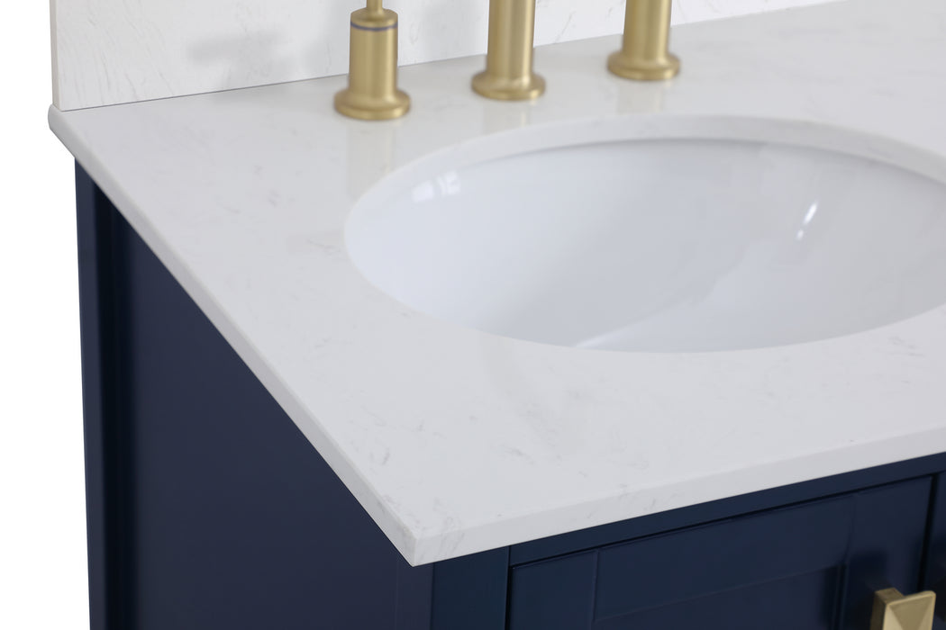 Elegant Lighting VF18832BL-BS Bathroom Vanity Set, Blue