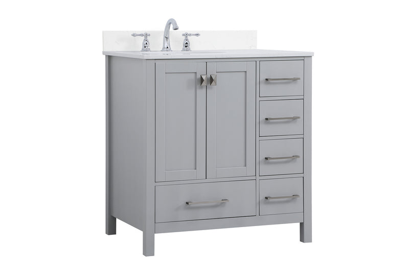 Elegant Lighting VF18832GR-BS Bathroom Vanity Set, Gray