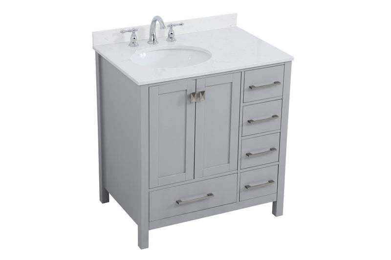 Elegant Lighting VF18832GR-BS Bathroom Vanity Set, Gray