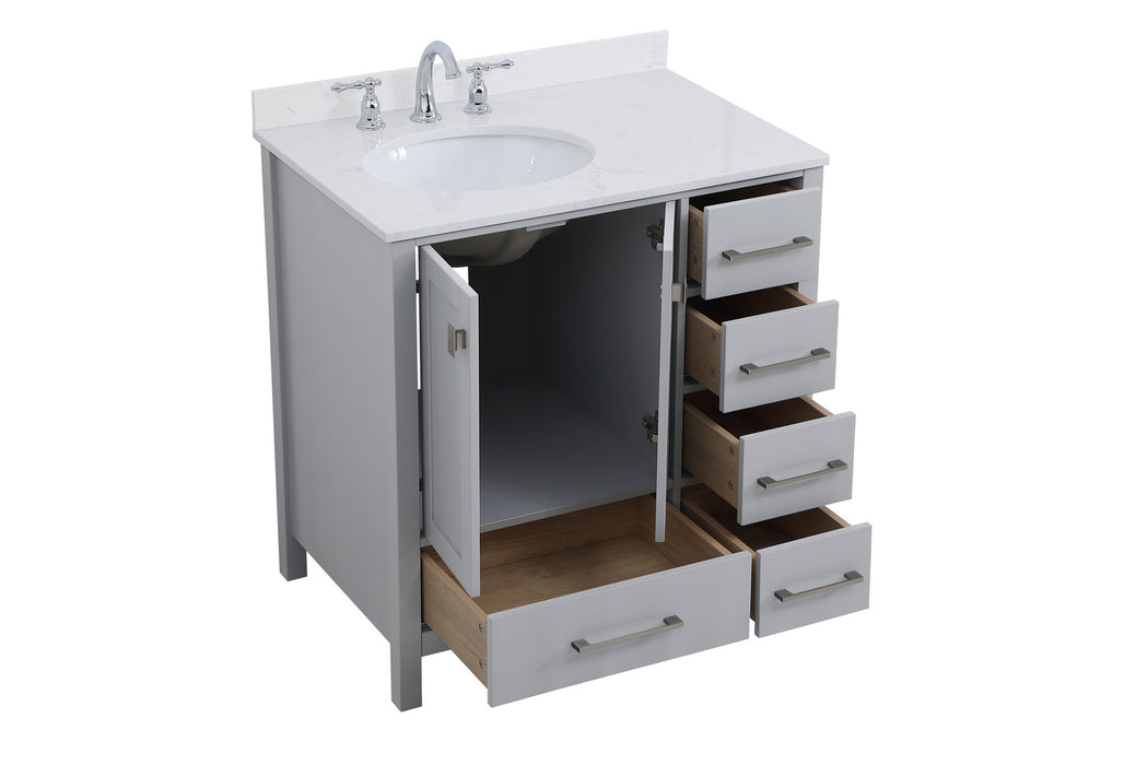 Elegant Lighting VF18832GR-BS Bathroom Vanity Set, Gray