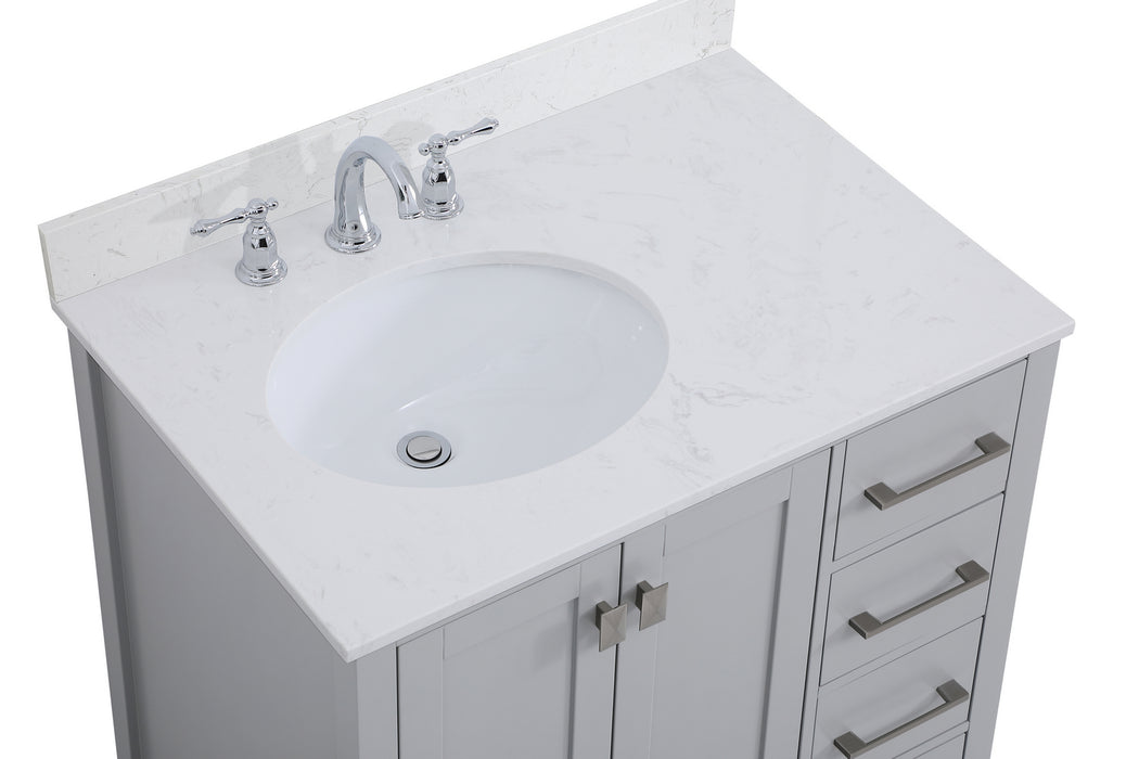 Elegant Lighting VF18832GR-BS Bathroom Vanity Set, Gray