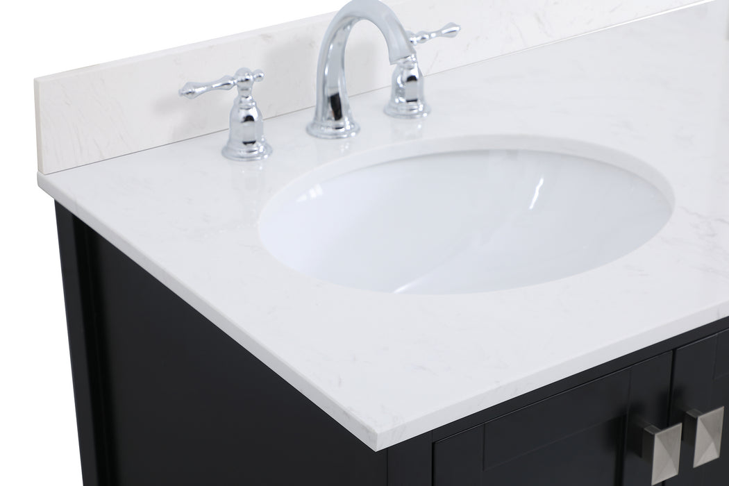 Elegant Lighting VF18832BK-BS Bathroom Vanity Set, Black