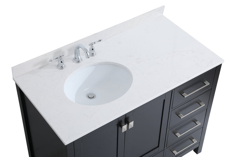 Elegant Lighting VF18842BK-BS Bathroom Vanity Set, Black