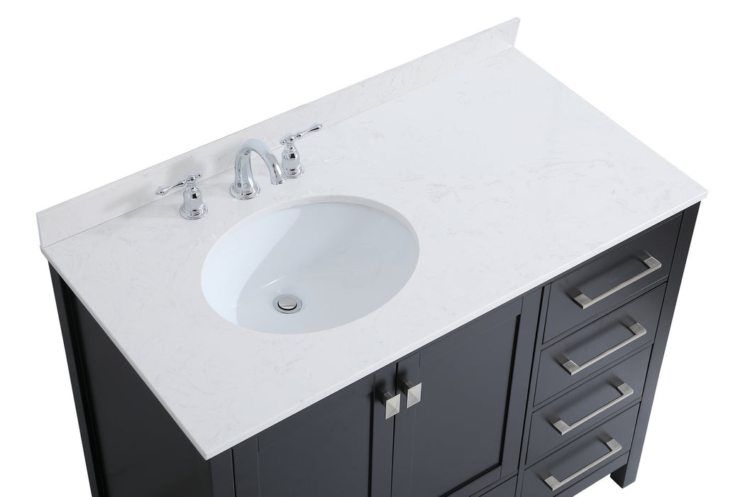 Elegant Lighting VF18842BK-BS Bathroom Vanity Set, Black