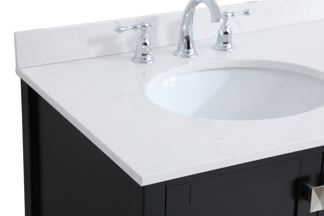 Elegant Lighting VF18842BK-BS Bathroom Vanity Set, Black