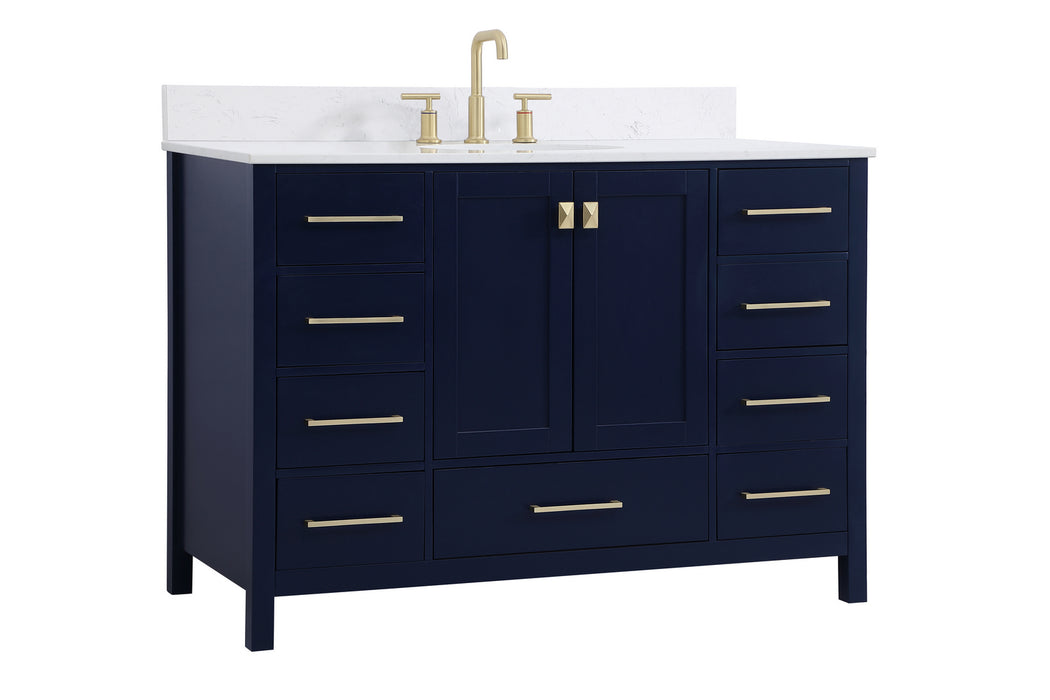 Elegant Lighting VF18848BL-BS Bathroom Vanity Set, Blue
