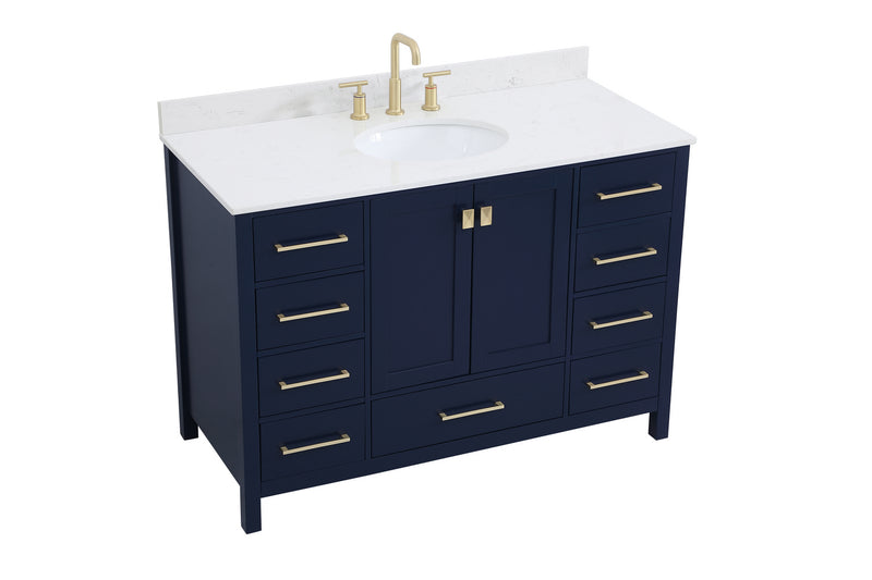 Elegant Lighting VF18848BL-BS Bathroom Vanity Set, Blue