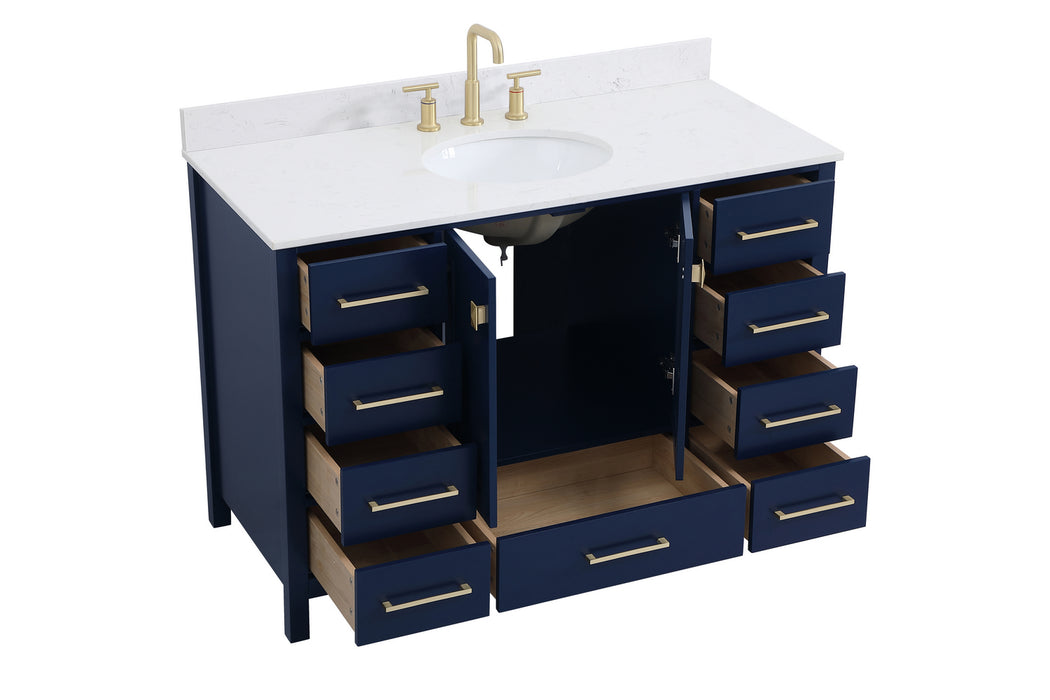 Elegant Lighting VF18848BL-BS Bathroom Vanity Set, Blue