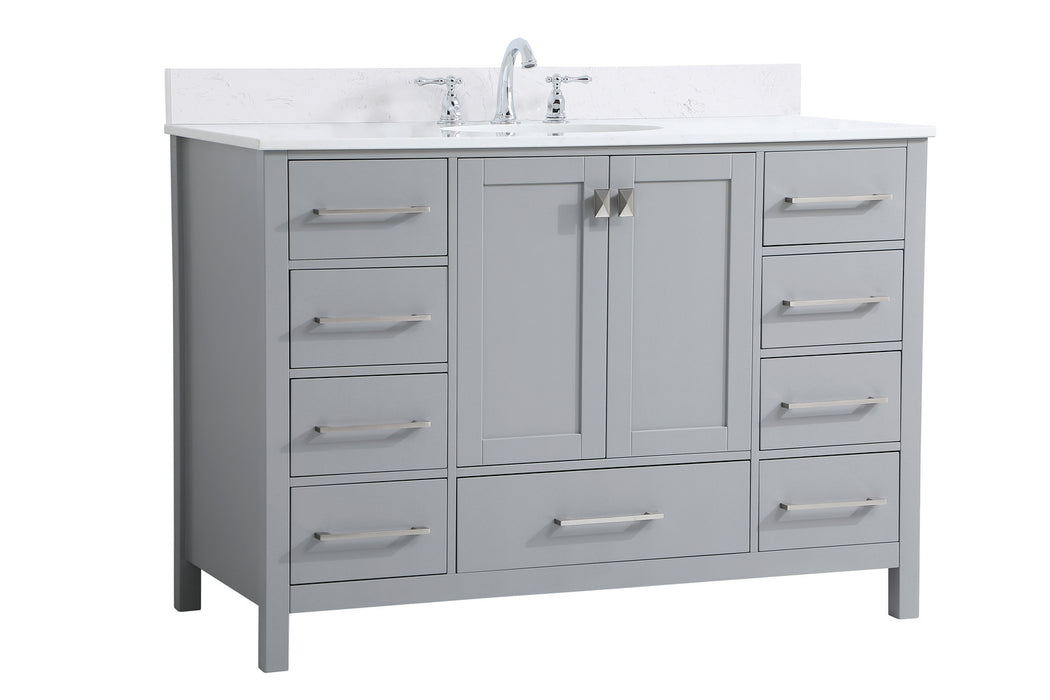 Elegant Lighting VF18848GR-BS Bathroom Vanity Set, Gray