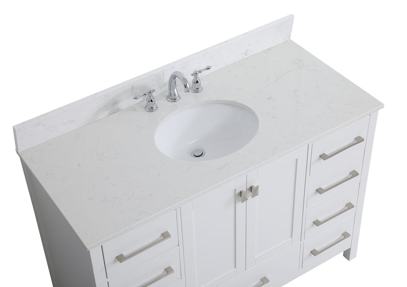 Elegant Lighting VF18848WH-BS Bathroom Vanity Set, White