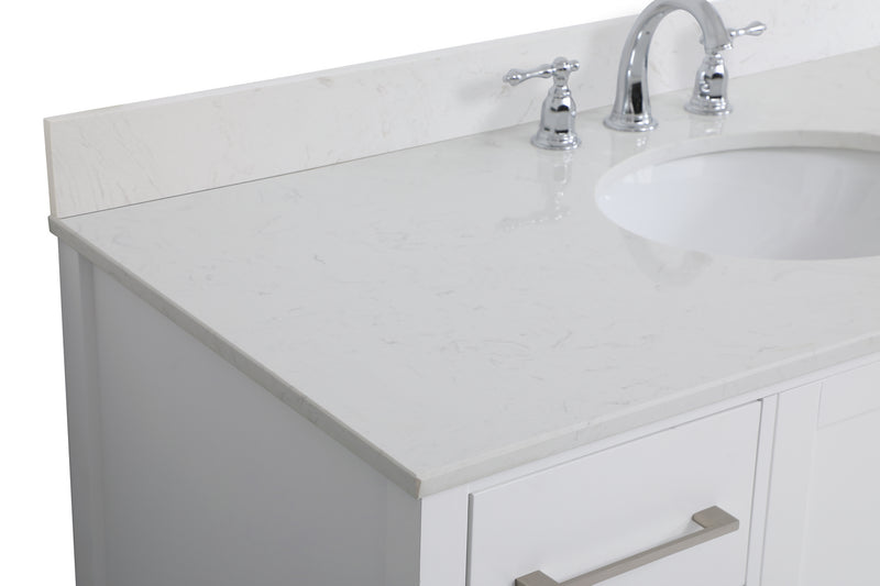 Elegant Lighting VF18848WH-BS Bathroom Vanity Set, White
