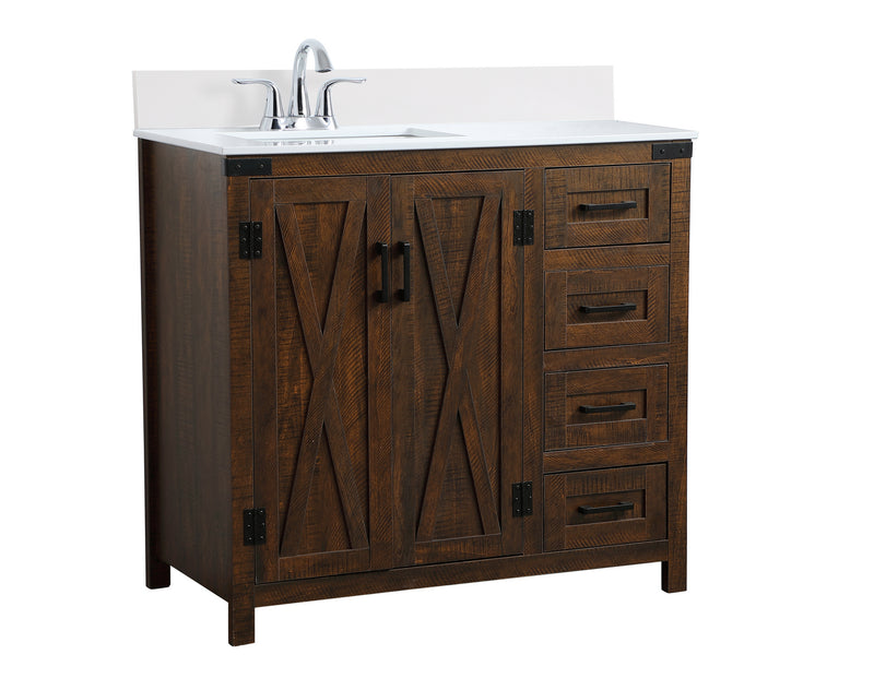Elegant Lighting VF90236EX-BS Bathroom Vanity Set, Expresso