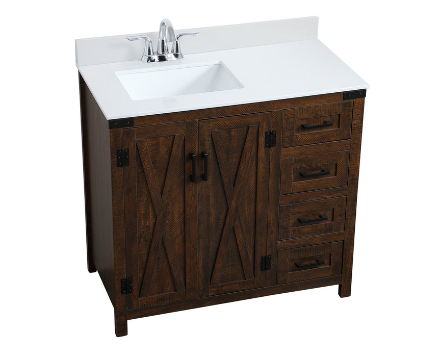 Elegant Lighting VF90236EX-BS Bathroom Vanity Set, Expresso