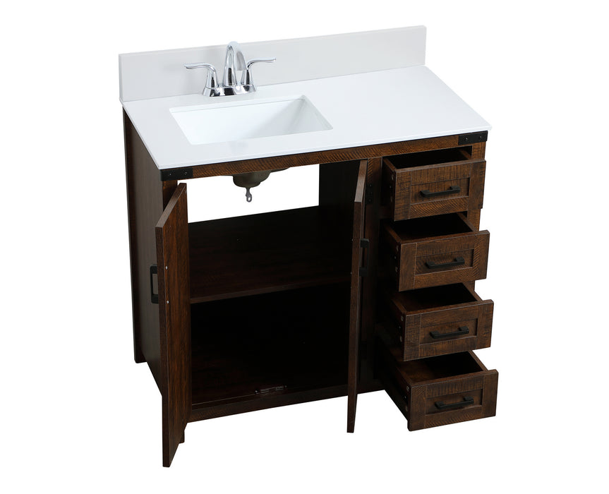 Elegant Lighting VF90236EX-BS Bathroom Vanity Set, Expresso
