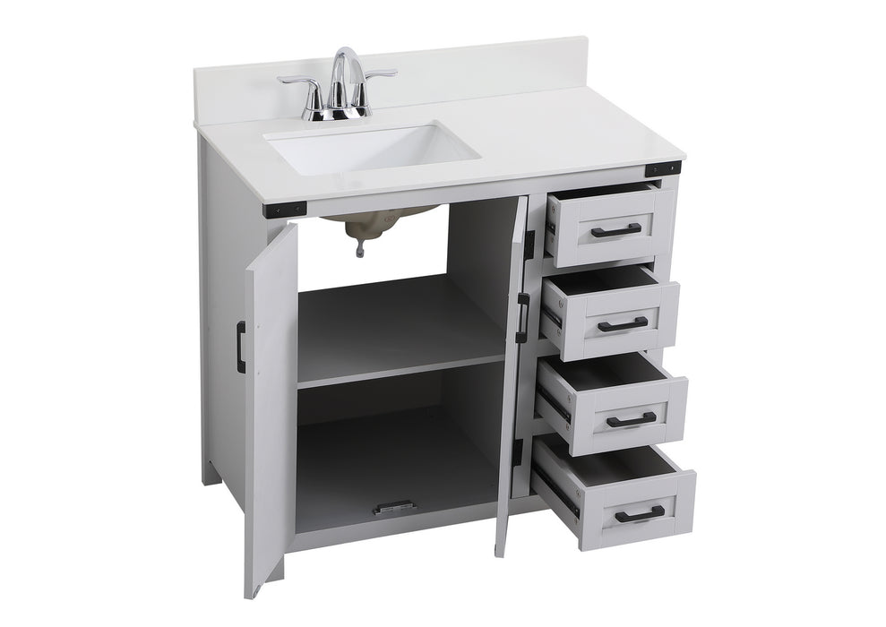 Elegant Lighting VF90236GR-BS Bathroom Vanity Set, Grey