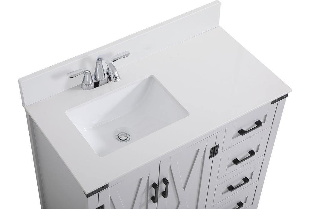 Elegant Lighting VF90236GR-BS Bathroom Vanity Set, Grey