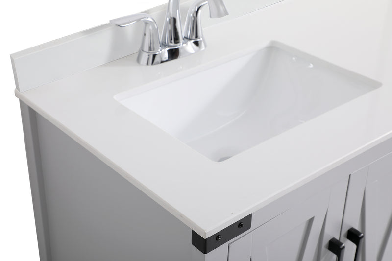 Elegant Lighting VF90236GR-BS Bathroom Vanity Set, Grey