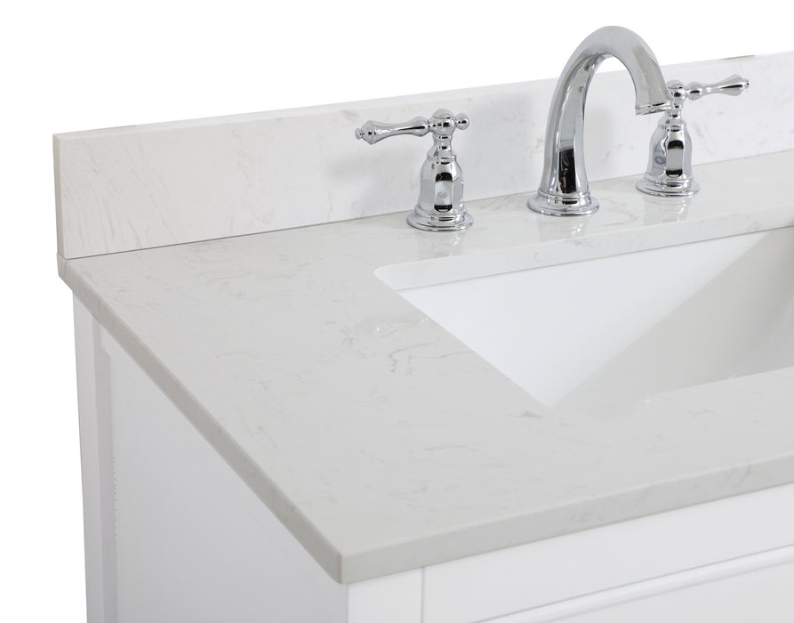 Elegant Lighting VF19030WH-BS Bathroom Vanity Set, White