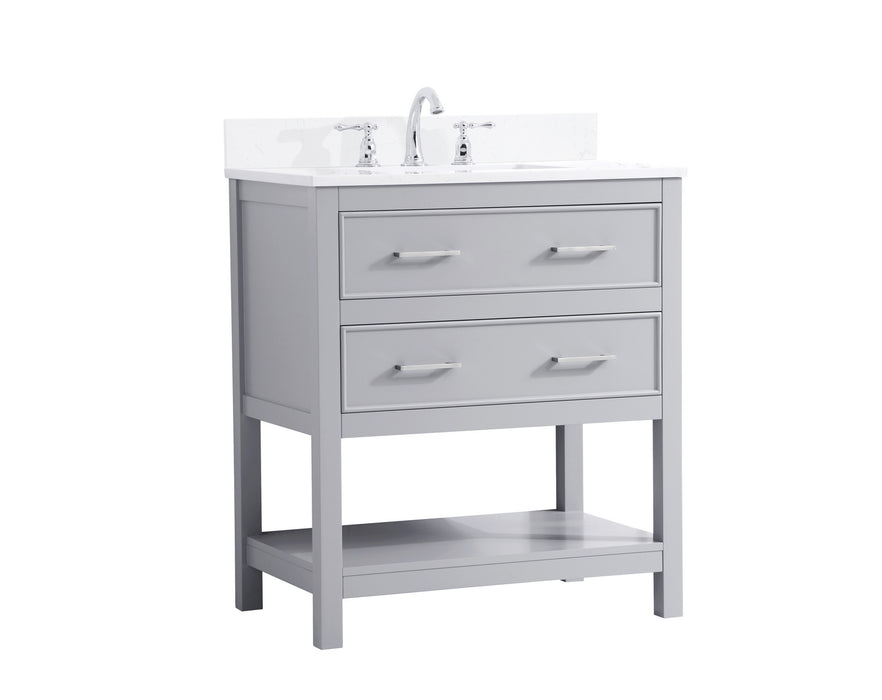 Elegant Lighting VF19030GR-BS Bathroom Vanity Set, Grey