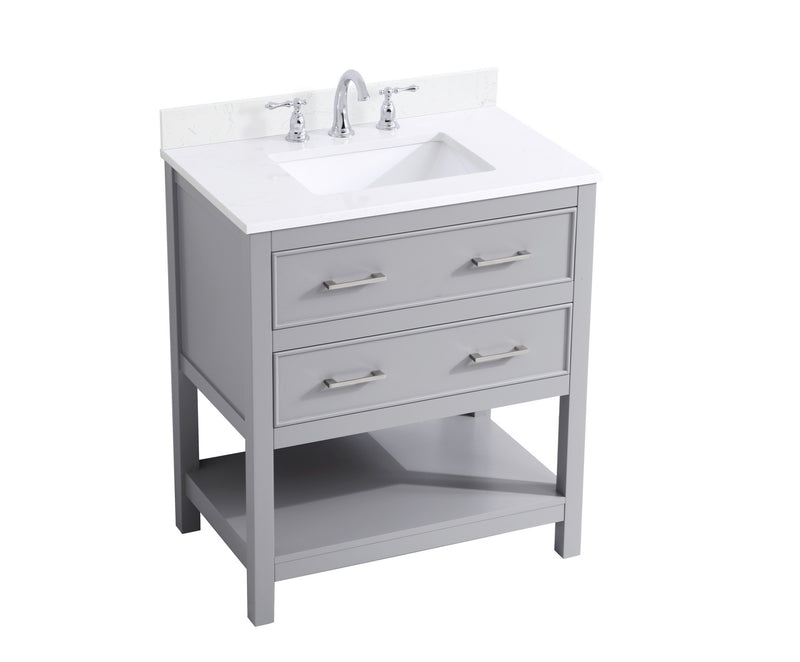 Elegant Lighting VF19030GR-BS Bathroom Vanity Set, Grey
