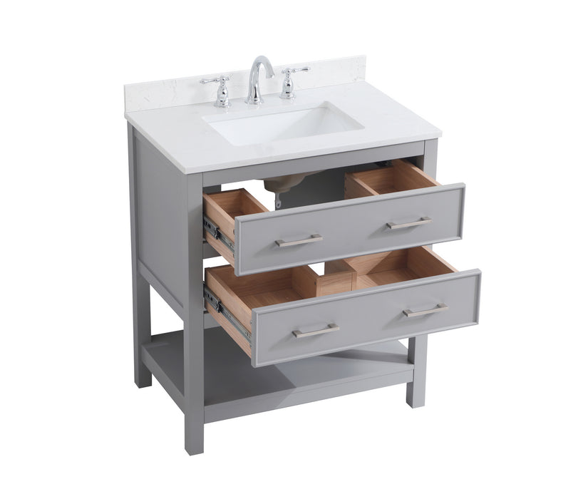 Elegant Lighting VF19030GR-BS Bathroom Vanity Set, Grey