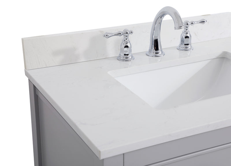 Elegant Lighting VF19030GR-BS Bathroom Vanity Set, Grey