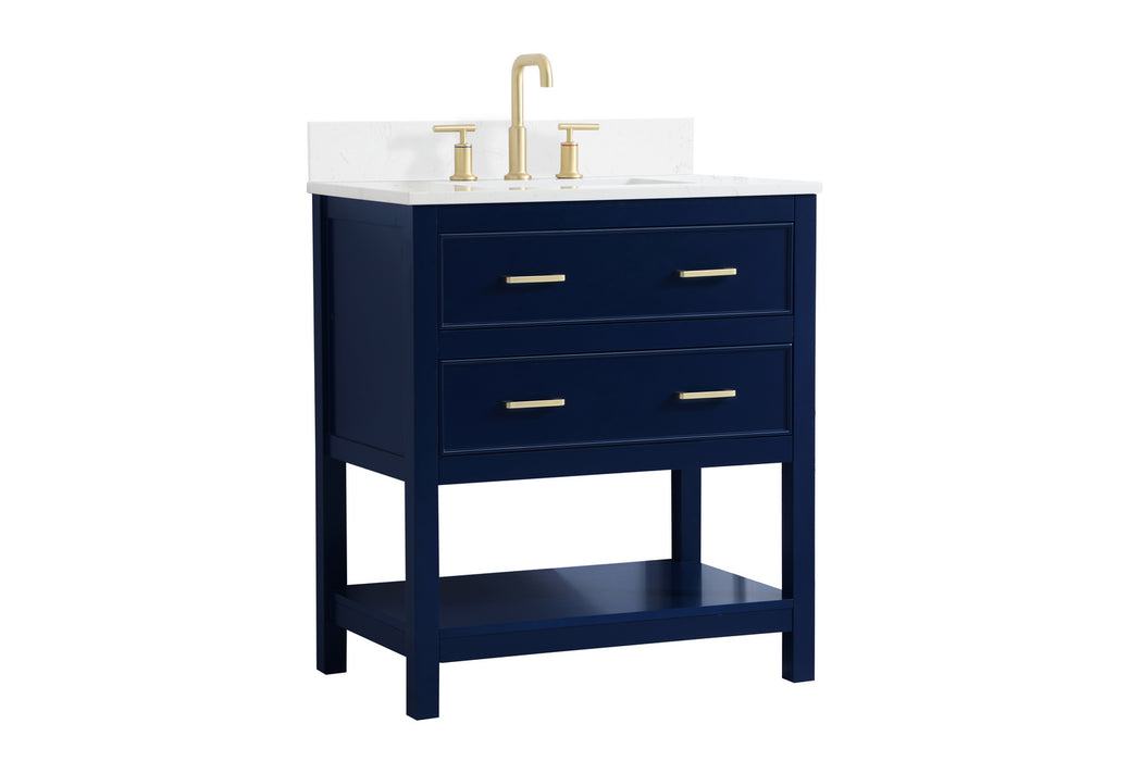 Elegant Lighting VF19030BL-BS Bathroom Vanity Set, Blue